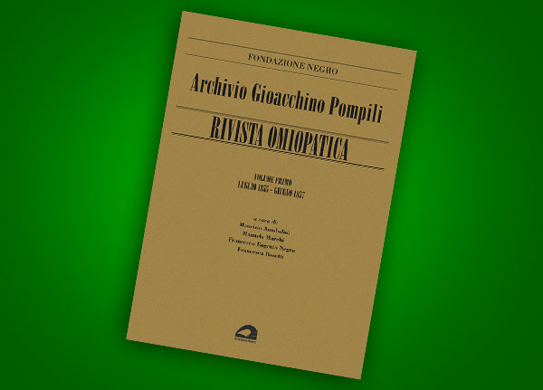 Presentazione del progetto editoriale "Rivista omiopatica" (1855 -1902)  Archivio Gioacchino Pompili